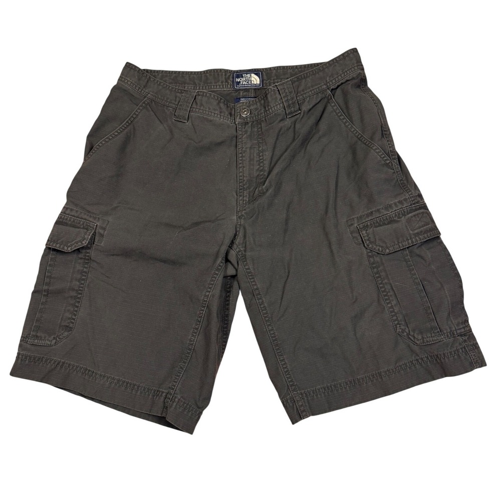 The North Face Mens Gray Ripstop Cargo Shorts Size 34 Regular Hiking Outdoor